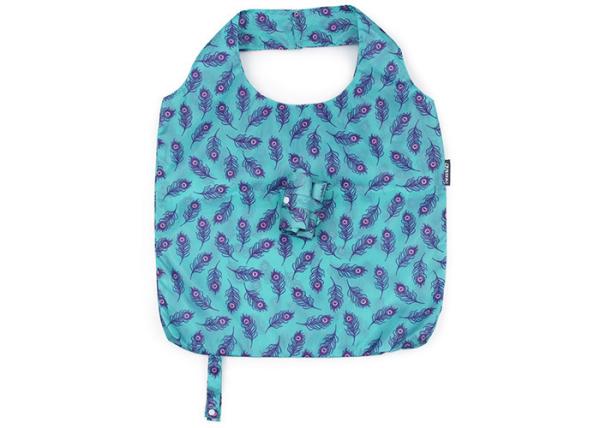 Blue Leaf 190T Reusable Polyester Bags Poly Tote Bags Personalized