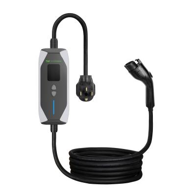 7KW Portable Emergency EV Charger 0.96 Inch Type 2 New Energy EV Charger