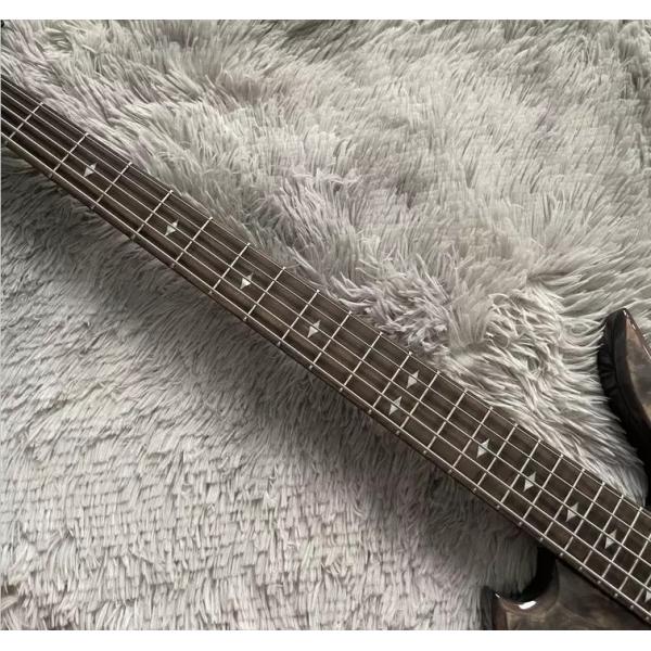 Custom 5 Strings Neck Through Body Burl Maple Top Special Body Electric Bass Guitar
