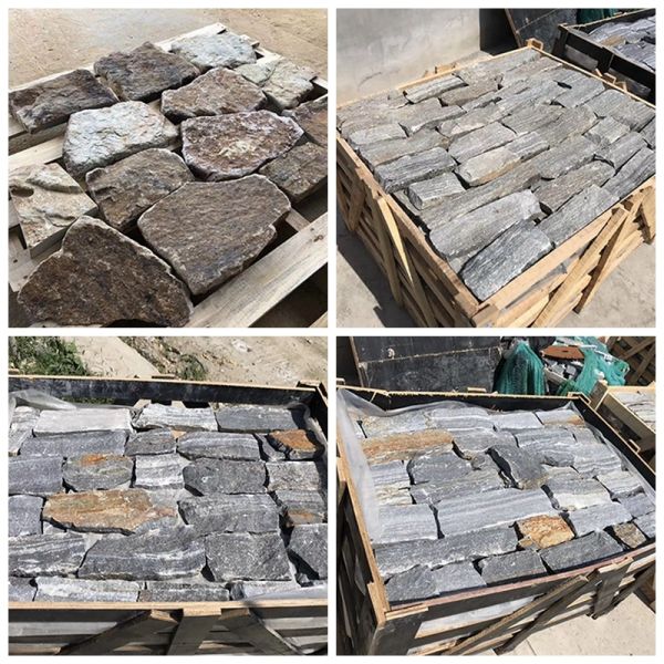 Natural Finish Slate Culture Stone Veneer Cladding for Bathroom Column Exterior and Interior Wall in Kerala Stone Panels