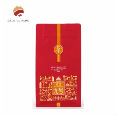 Side Gusset Tea Packaging Pouch Gloss Finish Tea Stand Up Pouches