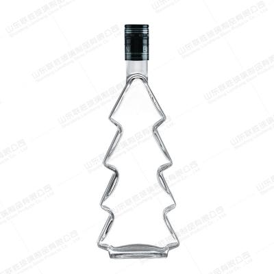 Tamanho personalizado Aceito Forma triangular transparente Vidro de cristal garrafa de uísque Embalagem para brandy