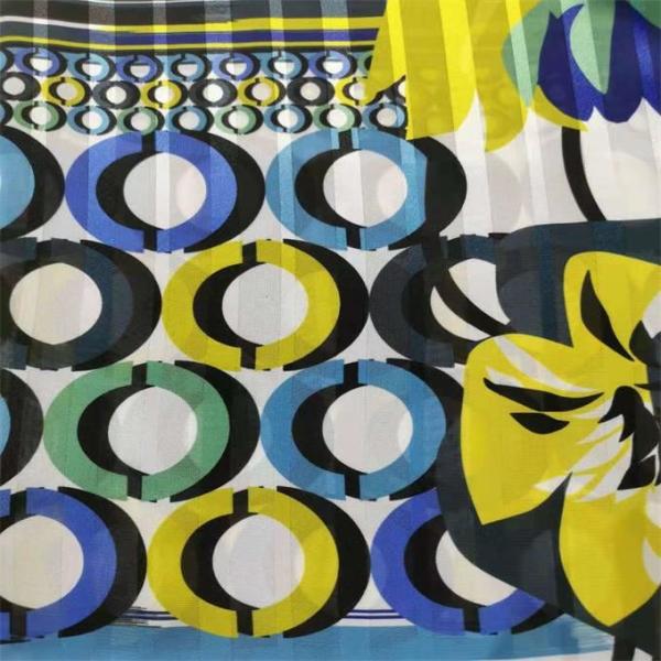 Женщины нашивки 85gsm одевают ткань, 75dx75d Striped ткань полиэстера