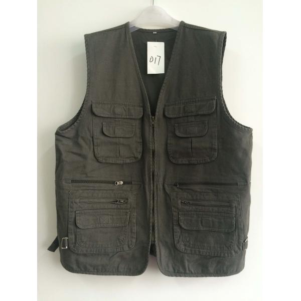 vest, waistcoat, mens vest, fishing vest, 100% cotton, S-3XL, olive, green color