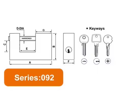 Rarlux Manufacturer Wholesale Safety Heavy Duty Iron Padlock Colored Plastic Covered High Security Rectangular Padlock