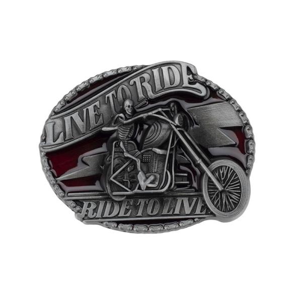 Custom 3D Concave Metal Belt Buckle Antique Silver Plated With Translucent Enamel