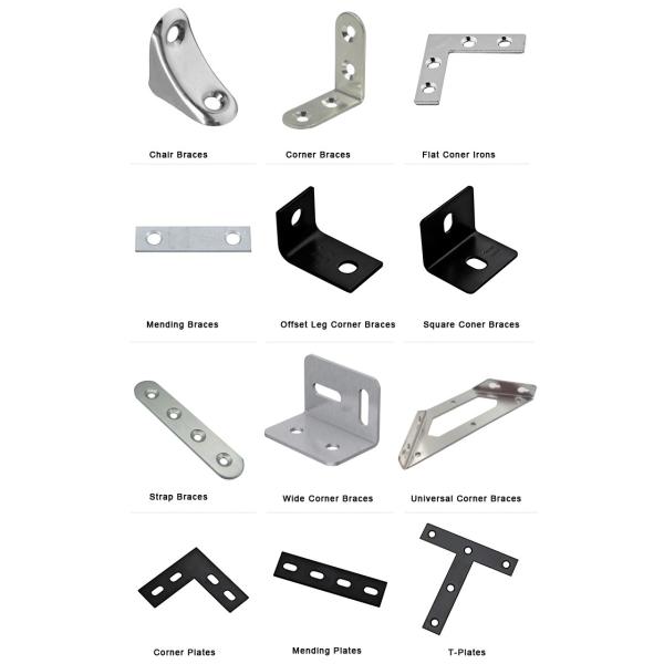 Carbon Steel Corner Brace Bracket for Furniture Table Leg Joist Connecting Support