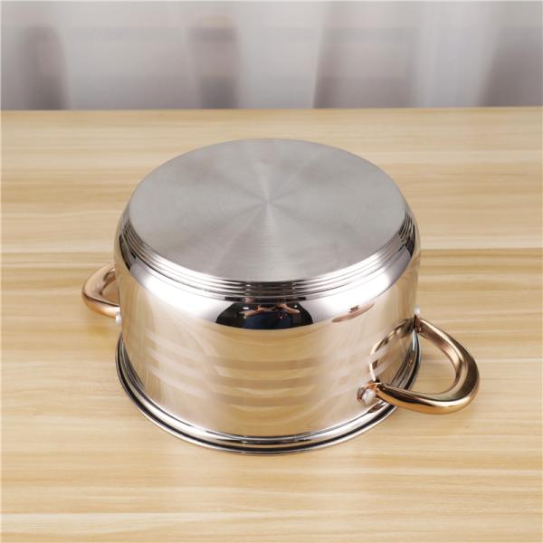 Золотой покрывая индивидуальный сотейник варя бак 24cm супа