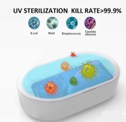 Multifunctional ultraviolet disinfection box wireless charger