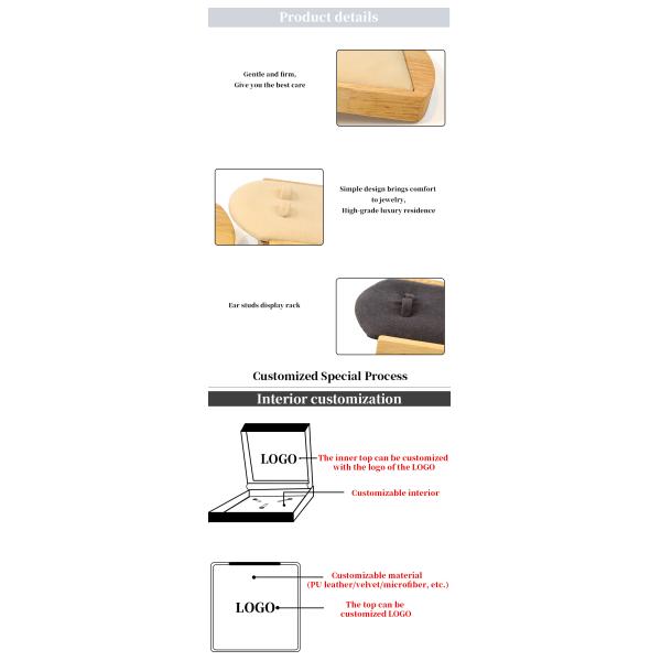 OEM Discrète Boucles d'oreilles en bois Display Holder bijoux Pendentif Exposition accessoires