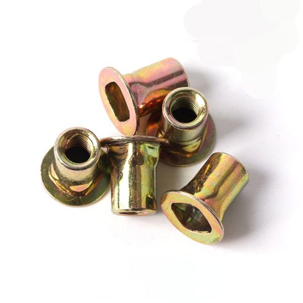Carbon Steel Flat Head Square Rivet Nut Zinc Plated For Mining Application