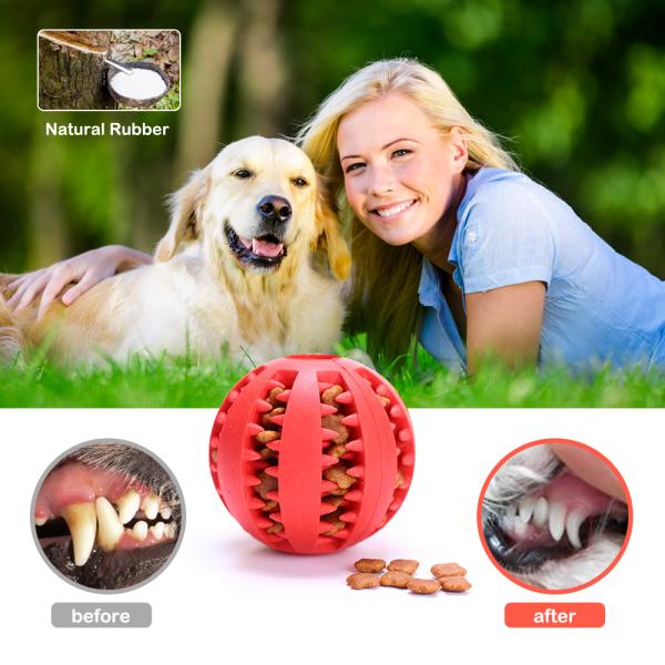 Red Rubber Interactivo Pet Ball juguetes de masticación de mascotas 6cm 7cm Incrempable bola de perro
