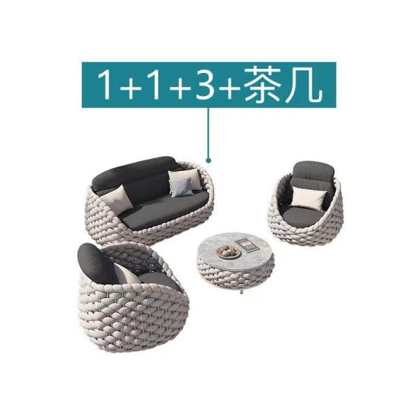 Comfortable Set for Outdoor Garden Nordic Designed Corner Top Sell Patio Furniture