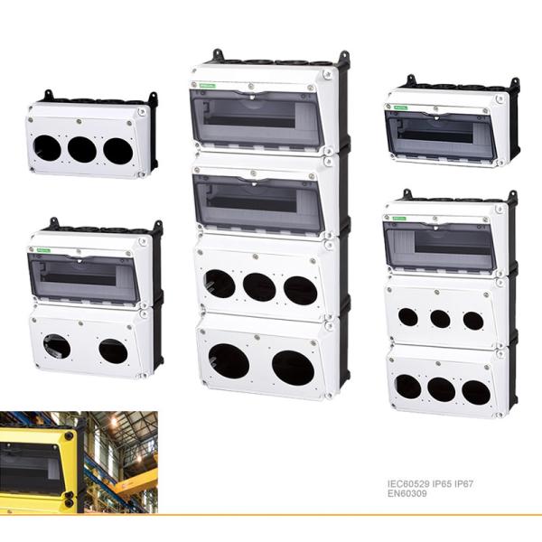 12 24 36 48 Way IP65 Waterproof Outdoor Wall Electrical Enclosure Plastic Distribution Box
