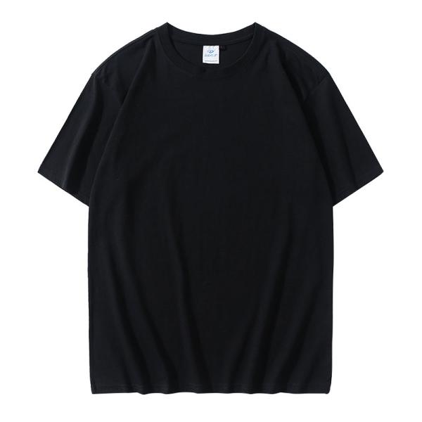 Рубашка хлопка черноты равнины Pilling модных простых органических футболок хлопка анти-