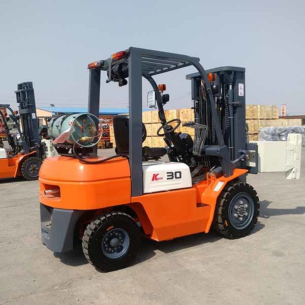 3 Stage 4.5m Mast Dual Fuel Forklift 3500kg LPG Powered Forklift Orange