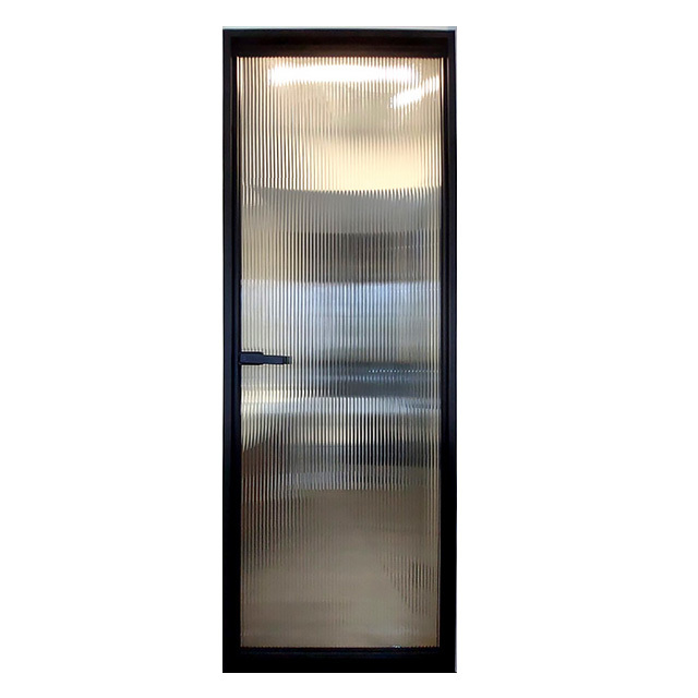 Thin Frame Silent Aluminium Casement Door Tempered Single Laminated Glass