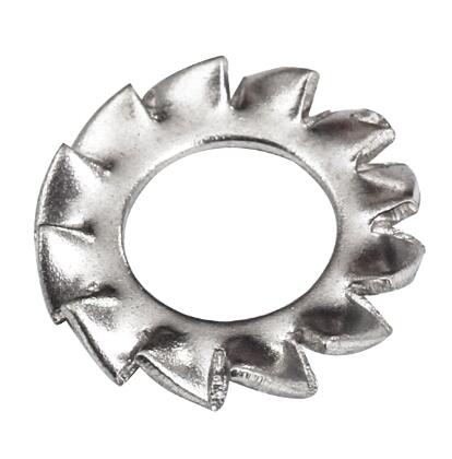 Serrated Gasket Steel Flat Washers / Star Lock Washer Din6798A Zinc Plate Surface