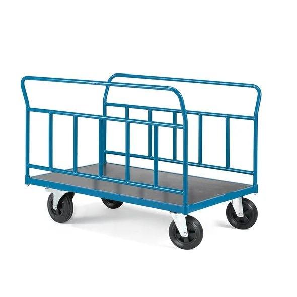 Fabrication 500KG Platform Trolley With Sides Platform Utility Cart Blue