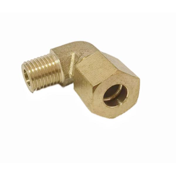 Brass Compression Tube Pipe Fitting 90 Degree Elbow Adapter OD X 1/4
