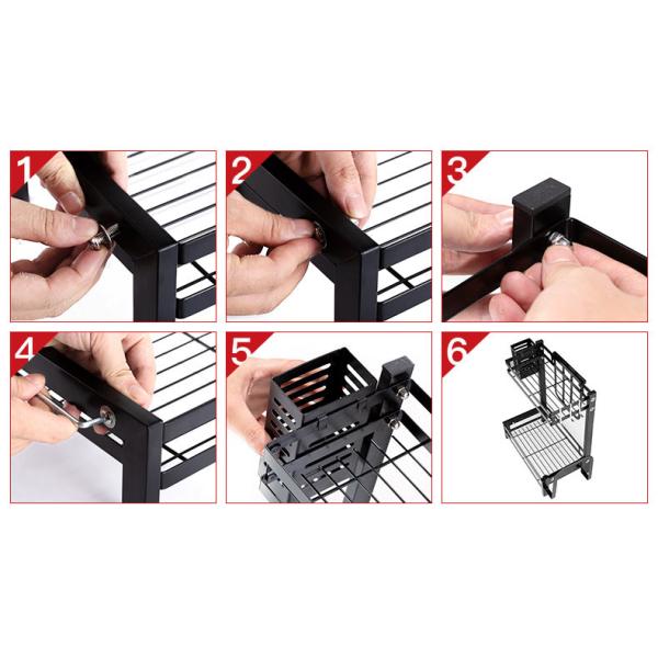 2 Layers Countertop Kitchen Rack For Condiment 15inch Height  7inch Width