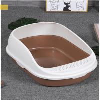 OEM ODM Semi Enclosed Cat Litter Box PP PET Cleaning Litter Box