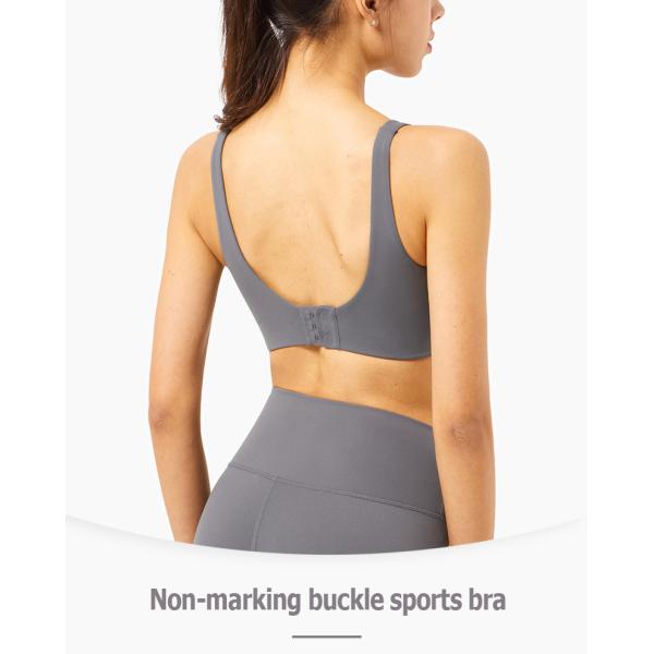 Пряжка Traceless шеи бюстгальтера спорт Breathable женщин йоги широкая собрала