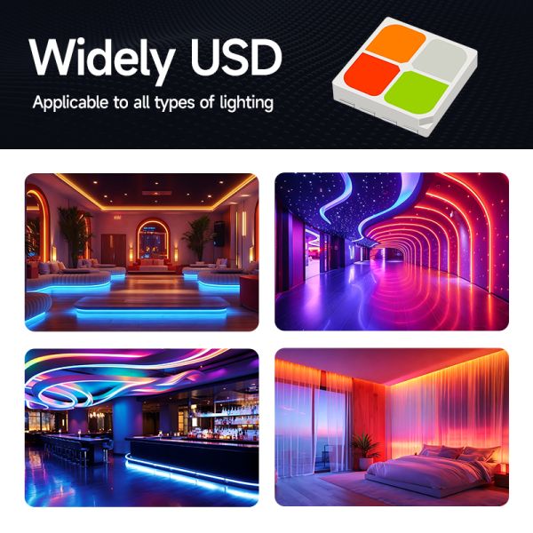 1W Power RGBW 4 Colors SMD LED Chip 3838 RGBW LED 4-in-1 LED Dimmable Full Color Gamut Spectrum SMD for LED Strip Light for Ambient lighting Similar bridgelux