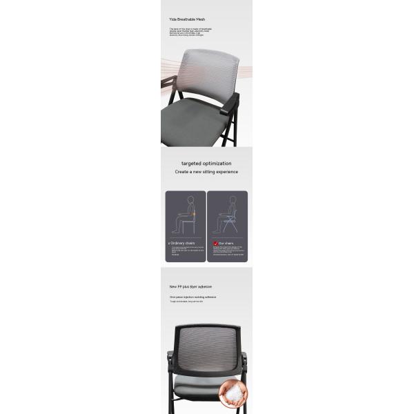 Comfortable Training Office Chair with Fixed Handrail Reclining and Foldable Design