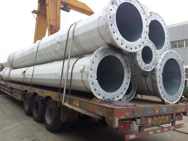 Hot Dip Galvanized Octagonal Steel Utility Pole wind proof