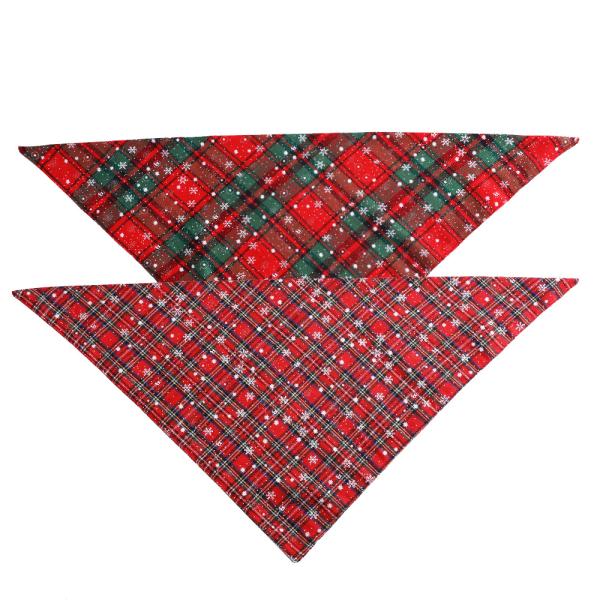 Bandana рождества щенка Bandana собаки хлопка зимы красный зеленый для небольшой собаки