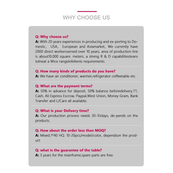 Meubles de maison intelligente Source de refroidissement/chauffage Armoire de télévision de design moderne Air conditionné