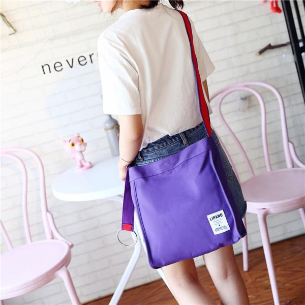 New canvas small ring shoulder Messenger bag simple portable leisure Joker bag women