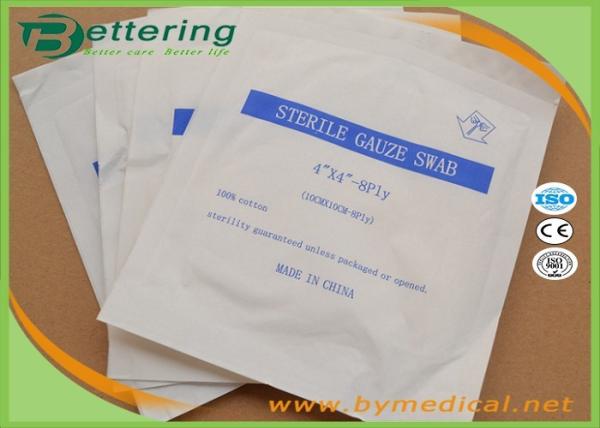 Healthy Wound Care Sterile Gauze Swabs , Medical Dressing Pads 100% Cotton