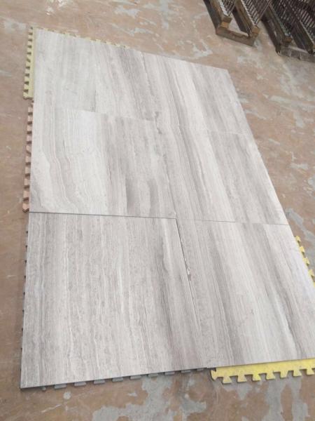Modern Marble Bathroom Floor Tile , Wood Grain Natural Stone Shower Tile