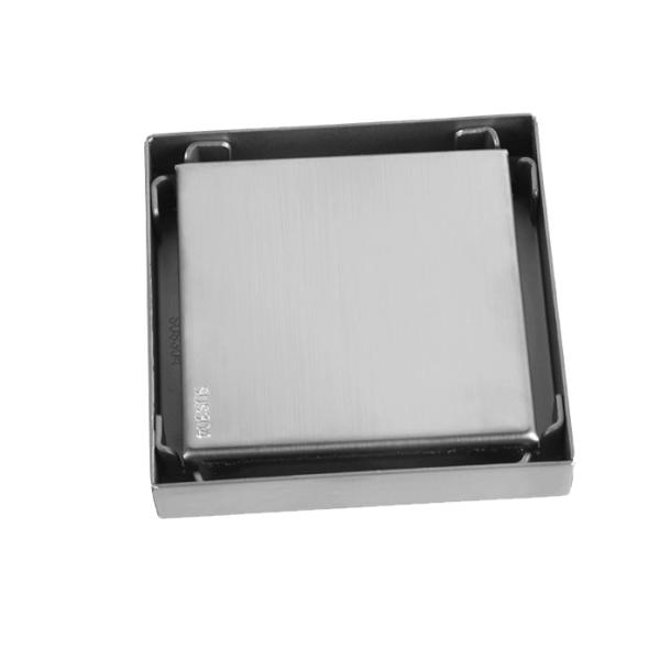 150x150mm Outer Diameter Sus304 Shower Channel Linear Drain with Black Filter Core