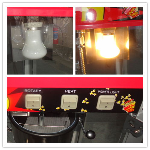 Electric Commercial Popcorn Maker Machine 8 Or 16 Ounce Popcorn Warmer Machine