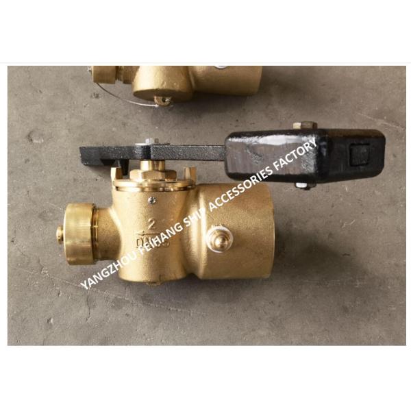 SELF-CLOSING VALVE FOR TANK SOUNDING. WITH VENT VALVE. MODEL-FH-40A MATERIAL - BRONZE