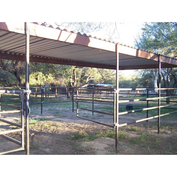 Horse and Sheep Yard Panels for Sale 1.8m x 2.1m 6 Horizontal Rails Oval tube 115x42mm