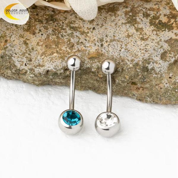 10mm 12mm Stainless Steel Body Piercing Jewelry Unisex Surgical Steel Belly Button Rings