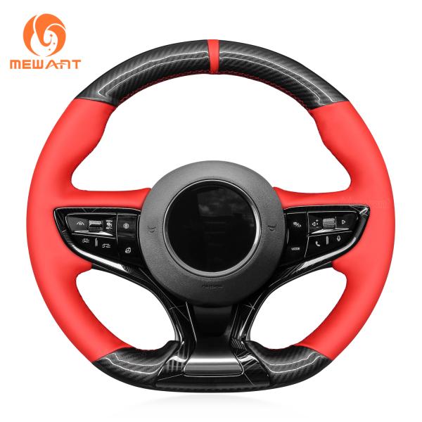 Hand Stitching Customized New Design Soft Faux PU artificial Leather Steering Wheel Cover for BYD Seal 2023-2024