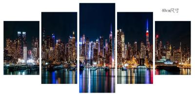 Custom City Night Scene Canvas Prints Wall Art 40x100cm / 40x80cm / 40x60cm