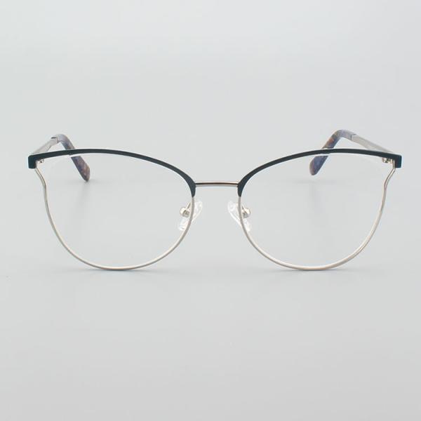 Classical Female Stainless Steel Metal Frame Cat Eye Glasses