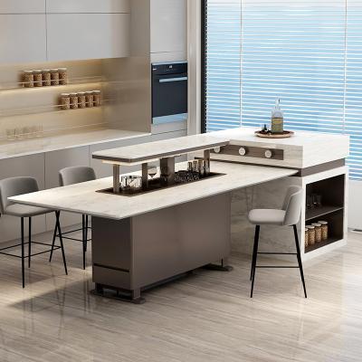 1232*465*791mm Fridge body size Multifunctional Marble Bar Table for Modern Dining Room