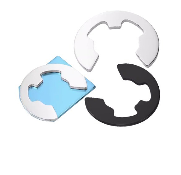 Plain Finish Stainless Steel E-Shaped Snap Ring Open Retaining Ring E Type Circlip Internal Tooth Style GB896 DIN6799