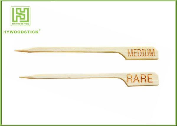 Fancy Long Bamboo Cocktail Sticks , Paddle Bamboo Skewers For Birthday Party Decorations