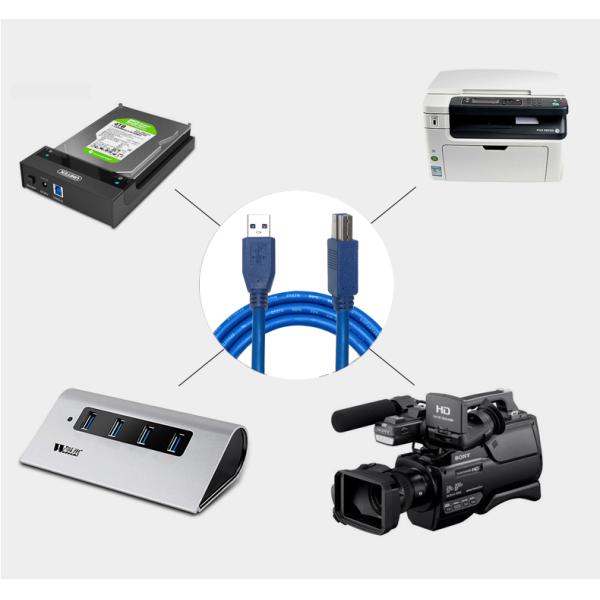 Кабель USB 3.0 A (папа) на B (папа) для быстрой зарядки и передачи данных