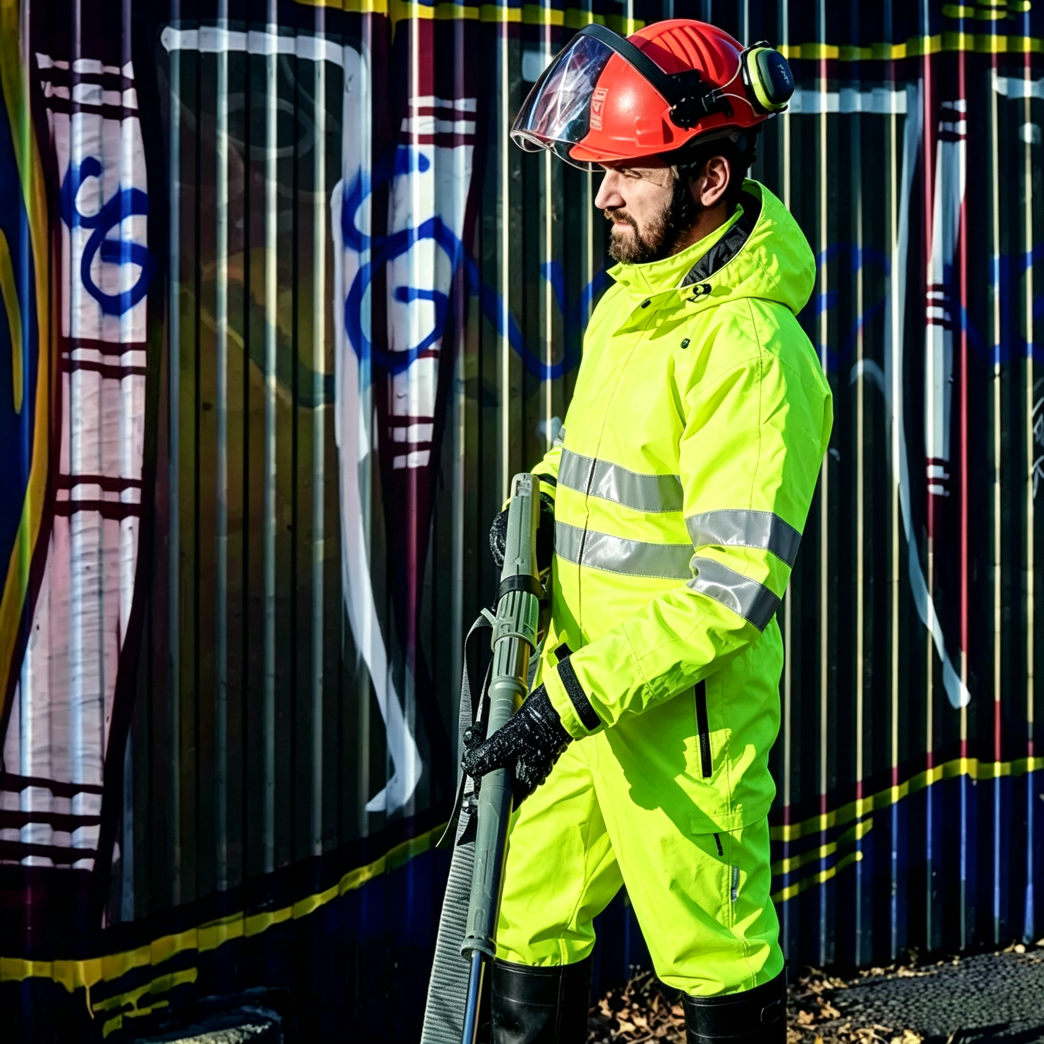 Tear Resistant Pressure Washing Overalls High Strength Waterproof Work Overalls High Visibility