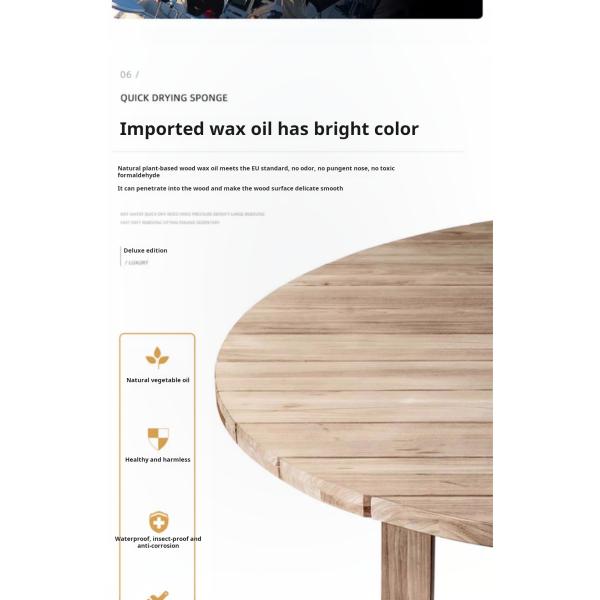 OEM Nordic Simple Outdoor Teak Wood Dining Table And Chairs