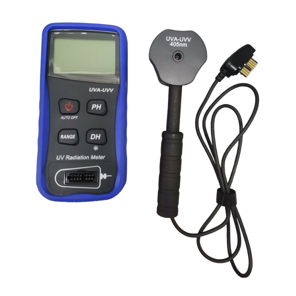 UVA-UVA365,UVV405,UVV420 UV Radiation Meter with 0.1µW/cm²-400mW/cm² Measuring Range and Dual-Joint Telescopic Handle